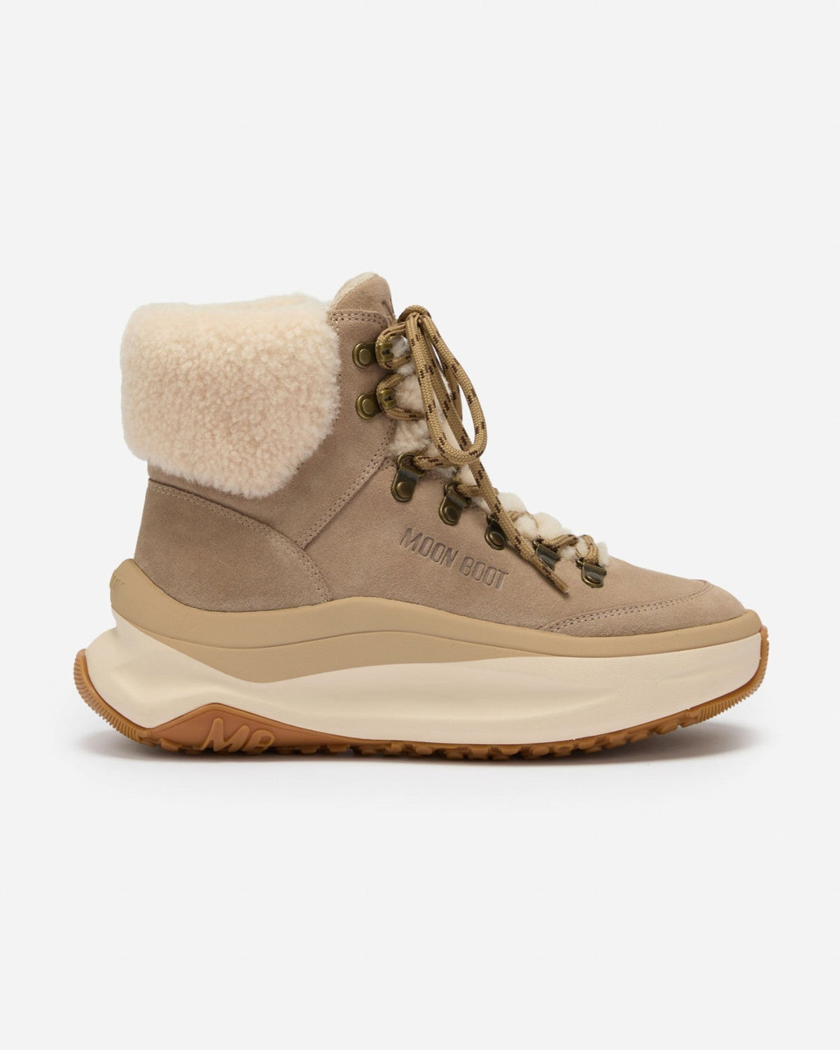 Moon Boot Moon247 City Shearling Mid Sand, vinterstøvlett med saueskinn